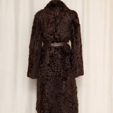 Adrienne Landau Lambskin Coat