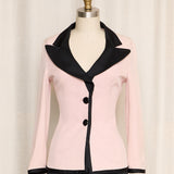 Dolce& Gabbana Vintage Pink Blazer with Black Trim