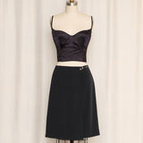 Prada Vintage Black Wrap Skirt