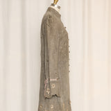 Christian Lacroix Bazar Grey Suede Long Jacket
