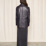 Ralph Lauren Sport Navy Leather Jacket