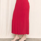 Gianfranco Ferre Vintage Red Pleated Skirt