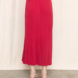 Gianfranco Ferre Vintage Red Pleated Skirt