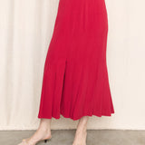 Gianfranco Ferre Vintage Red Pleated Skirt