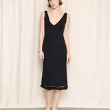 Valentino Boutique Black Dress with Feather Trim