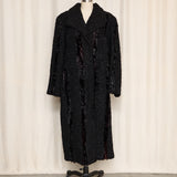 Long Vintage Curly Fur Coat