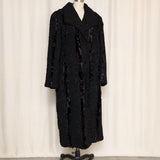 Long Vintage Curly Fur Coat