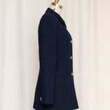 Vintage Navy Wool Blazer
