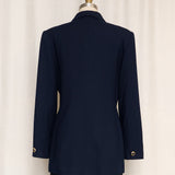 Vintage Navy Wool Blazer