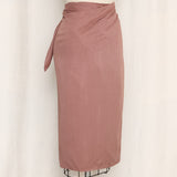 MaxMara Mauve Front Tie Skirt