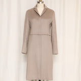 Jil Sander Wool Blend Beige Midi Coat