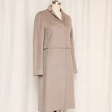 Jil Sander Wool Blend Beige Midi Coat