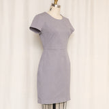 Vintage Grey Fitted Dress