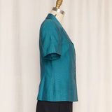 Vintage Teal Short Sleeve Blazer
