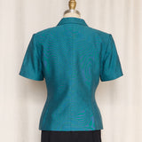 Vintage Teal Short Sleeve Blazer