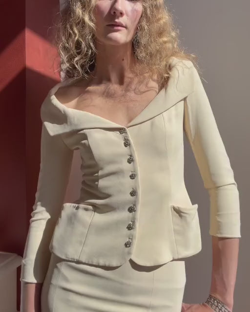dior-cream-suit-close — silent modeled video