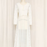 Vintage Lace Duster with Sheer Front Panels
