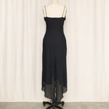 Asymmetrical Evening Black Dress