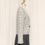 Giorgio Armani Grey Checkered Blazer