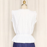 Vintage Italian Cotton Lace Top