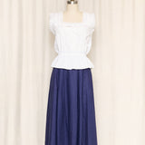 JPG Navy Midi Skirt
