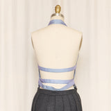 Giorgio Armani Blue Silk Vest