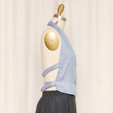 Giorgio Armani Blue Silk Vest