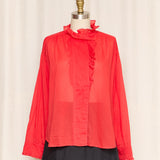 Marant Etoile Red Ruffled Blouse