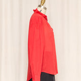Marant Etoile Red Ruffled Blouse