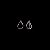 Sterling Silver Open Teardrop Loop Earrings