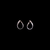 Sterling Silver Open Teardrop Loop Earrings