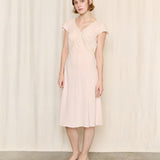 Vintage Pink Lace Trim Dress
