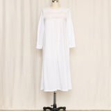 Vintage White Cotton Lace Prairie Dress