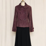 Biella Collezioni Black Wool A-Line Skirt