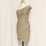 Giorgio Armani Ruched Jacquard Silk Dress