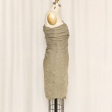 Giorgio Armani Ruched Jacquard Silk Dress