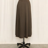 Max Mara Olive Pleated Skirt